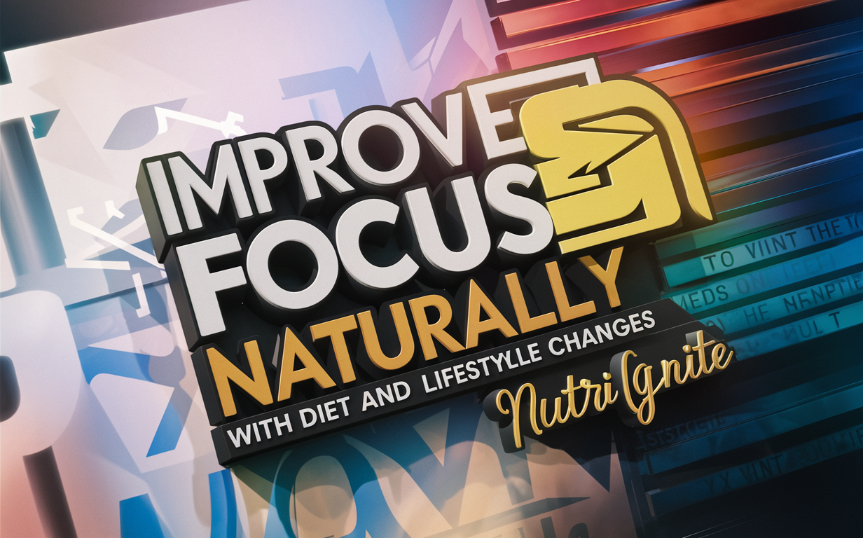 Improve Focus Naturally with Diet and Lifestyle Changes